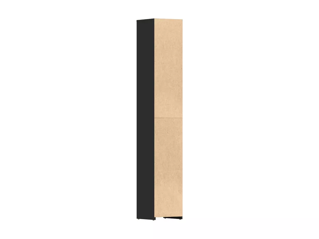Armoire de salle de bain Noir 30x30x183,5 cm Bois d'ingénierie