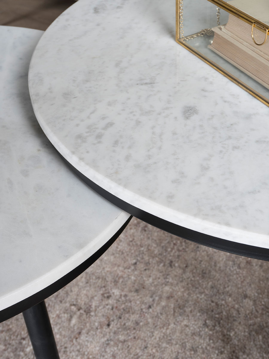 Salontafel Melle – Marmer – Set van 2