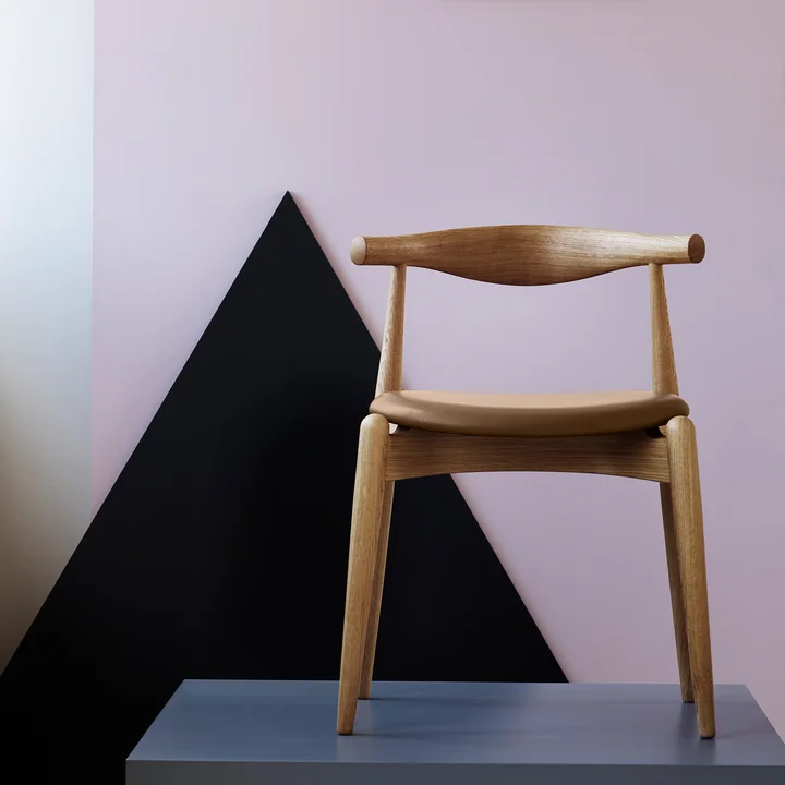 Carl Hansen - CH20 Elbow Chair, Eiche geseift / Leder (Thor 325)