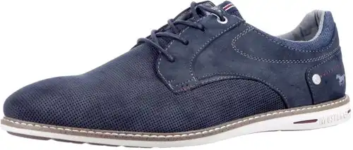 Mustang blauw 4150-310 - maat 48 veterschoen blauw - maat 48 Calandschoen