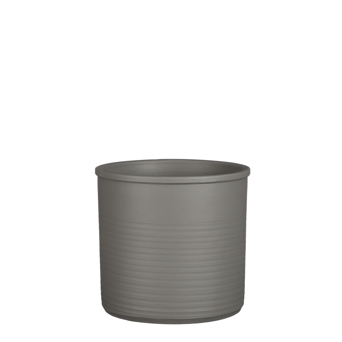 Mica decorations pot de fleur momo - 23x23x21 cm - terre cuite - gris