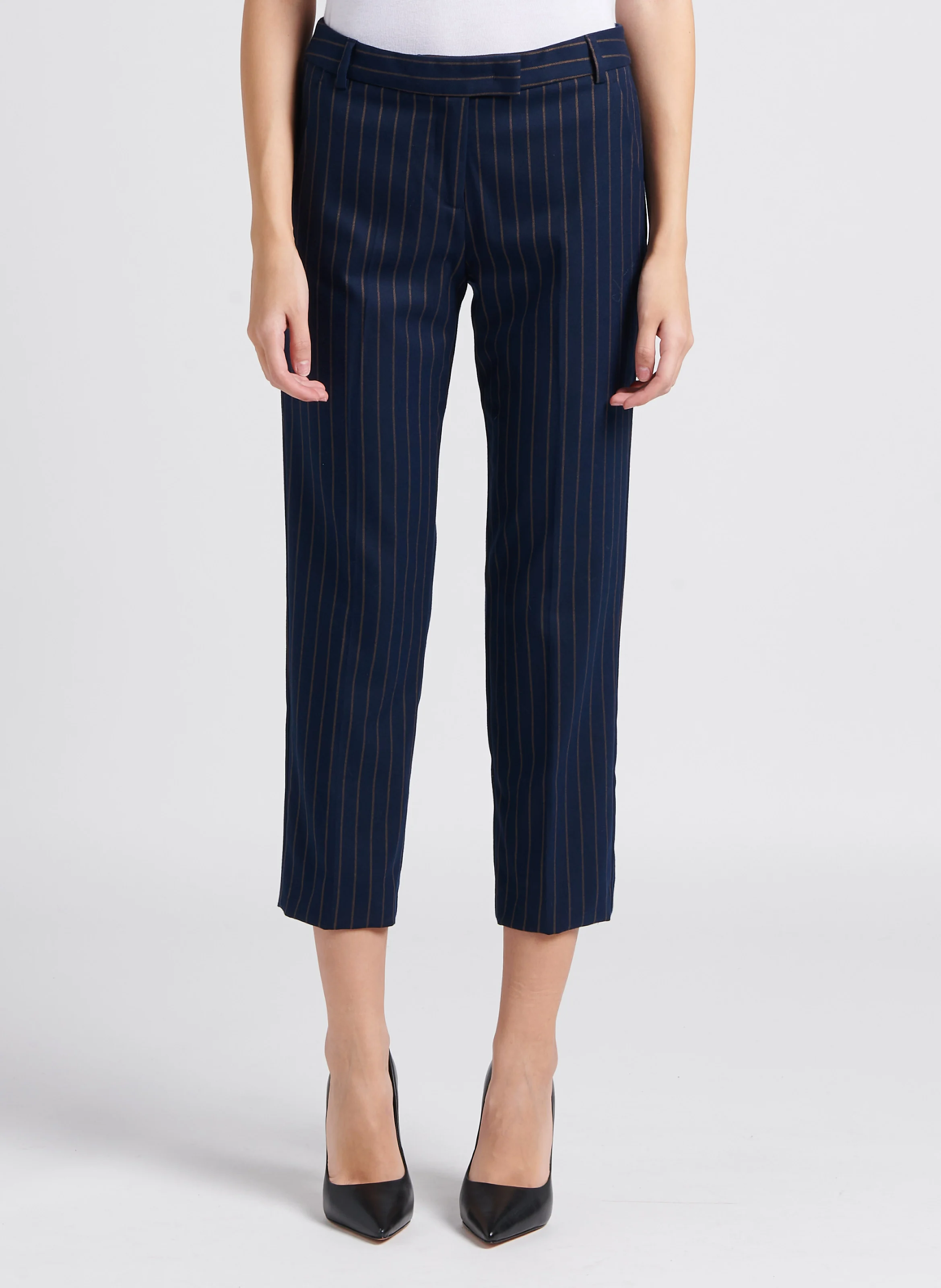 BRASILE - Pantalon carotte rayé en flanelle| Multicolore