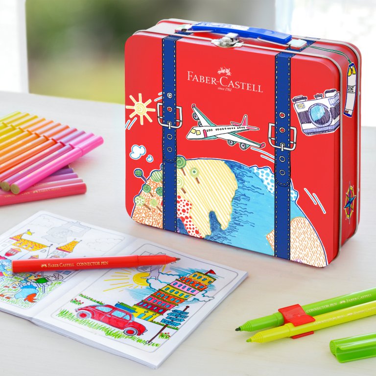 Faber-Castell Filzstifte Connector Reisekoffer Set