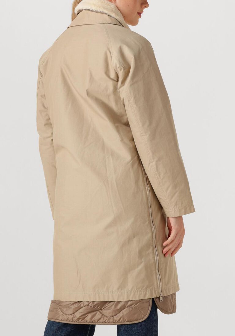 beige woolrich winterjassen all weather coat