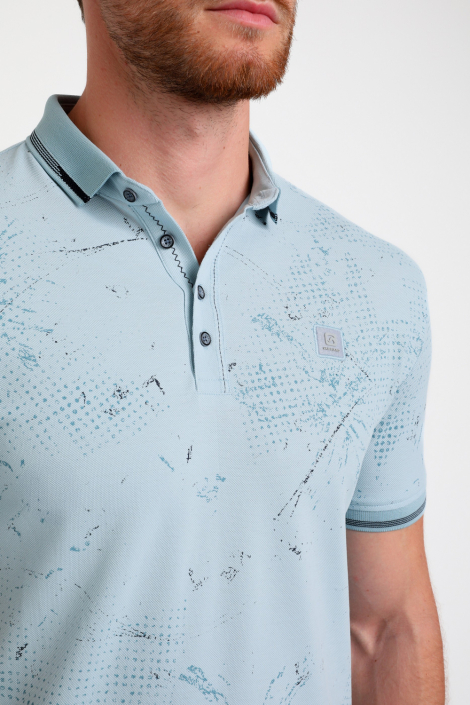 Gabbiano blauwe heren polo