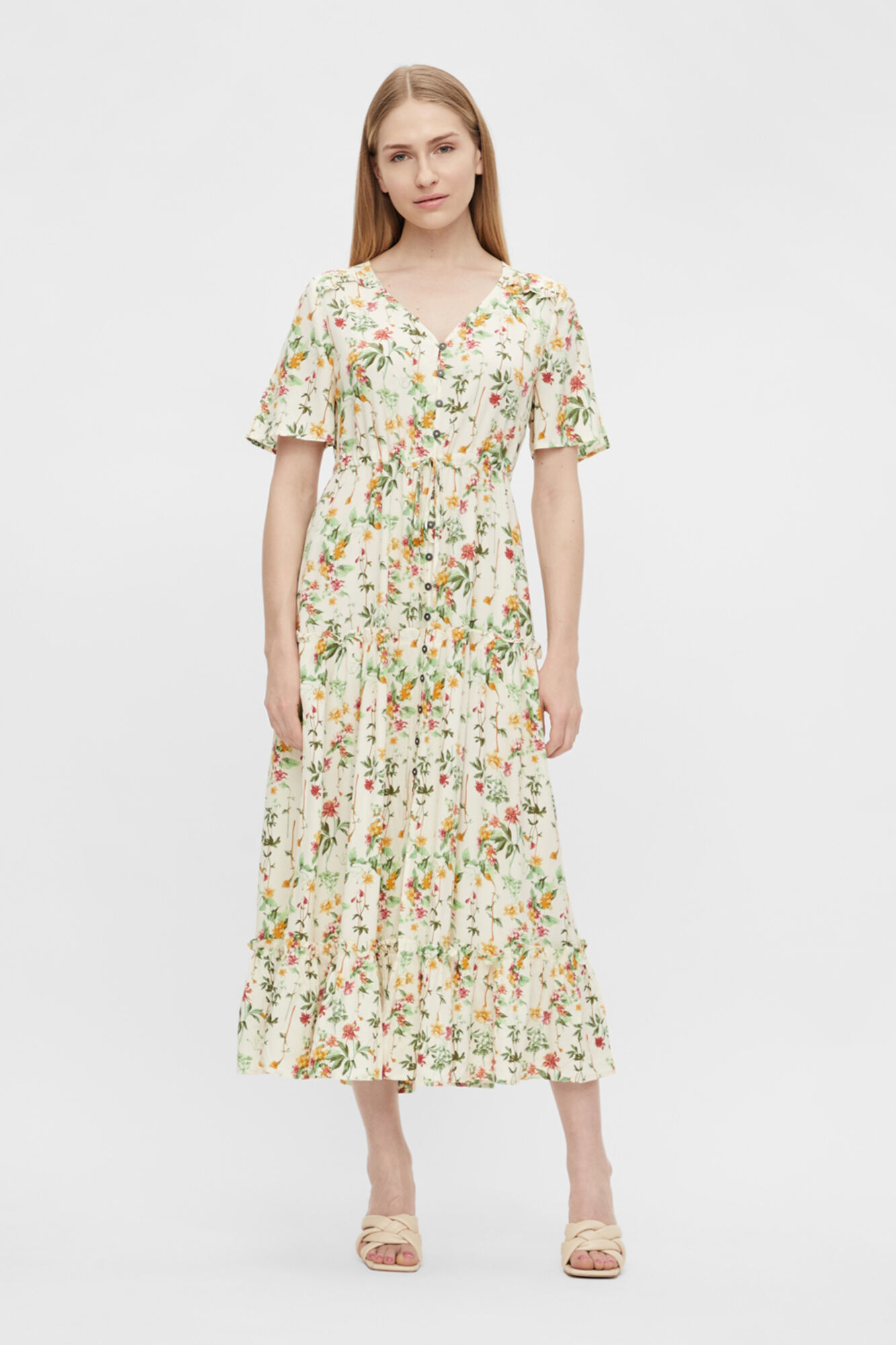 Vestido longo Ecovero - Cinza