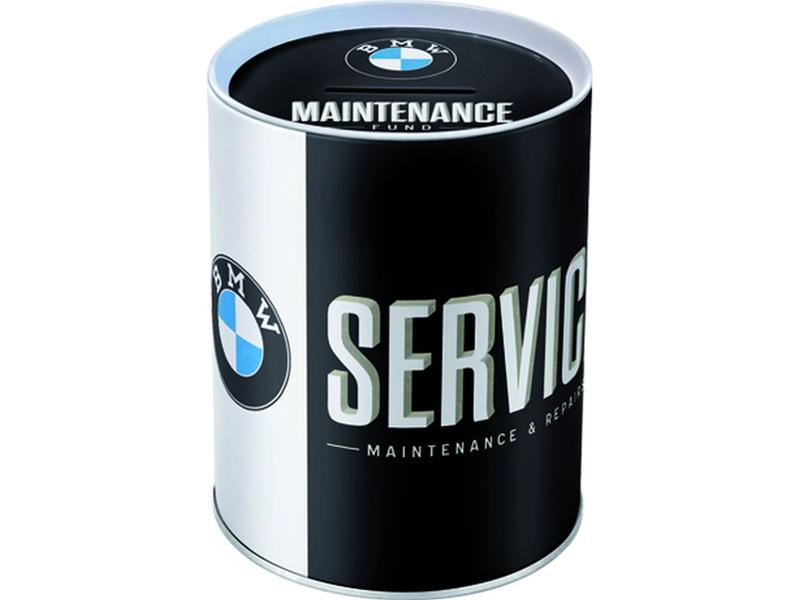 Nostalgic Art Spardose BMW Service Schriftzug Sparkasse in Ölfass-Form