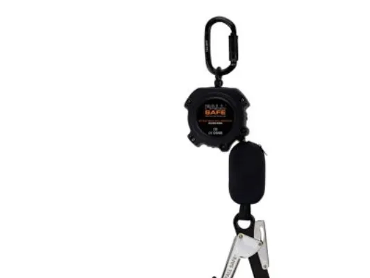FallSafe mini blok FS930-TB - 2m rem, 62mm krog, inkl. karabinhage, maks. belastning 140kg