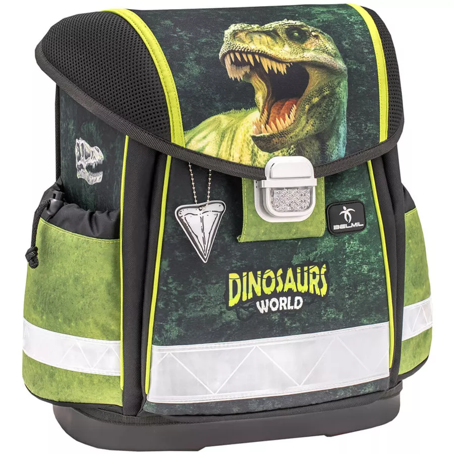 Belmil Schulranzen Classy Schulranzen Set 5-teilig mit Brustgurt Dinosaur World 2