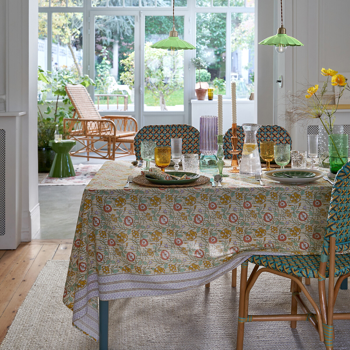 LA REDOUTE INTERIEURS<br>Toalha de mesa estampada em algodão lavado, Cyrille