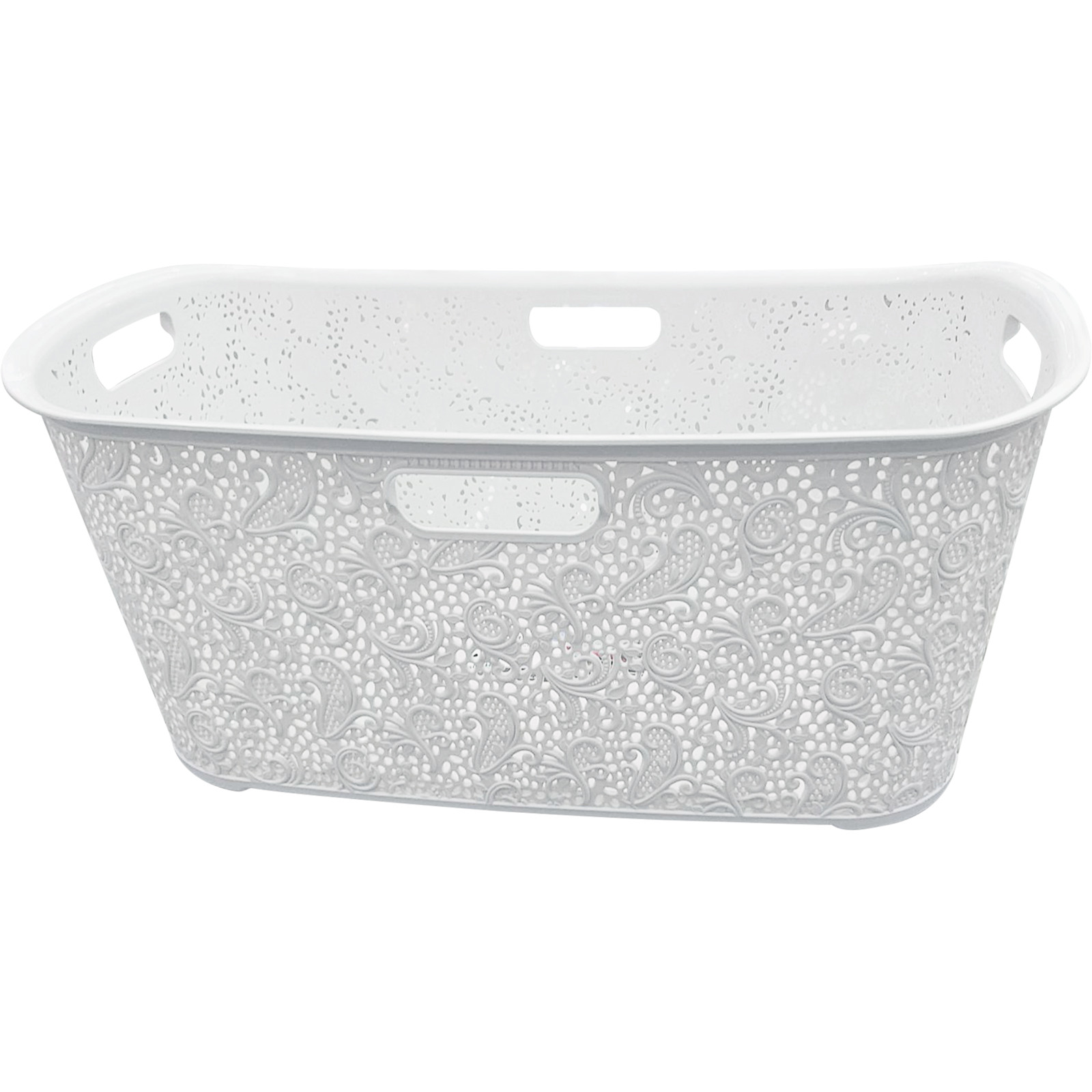 Wäschekorb 59x38.5x27.5cm, 40 lt, weiss