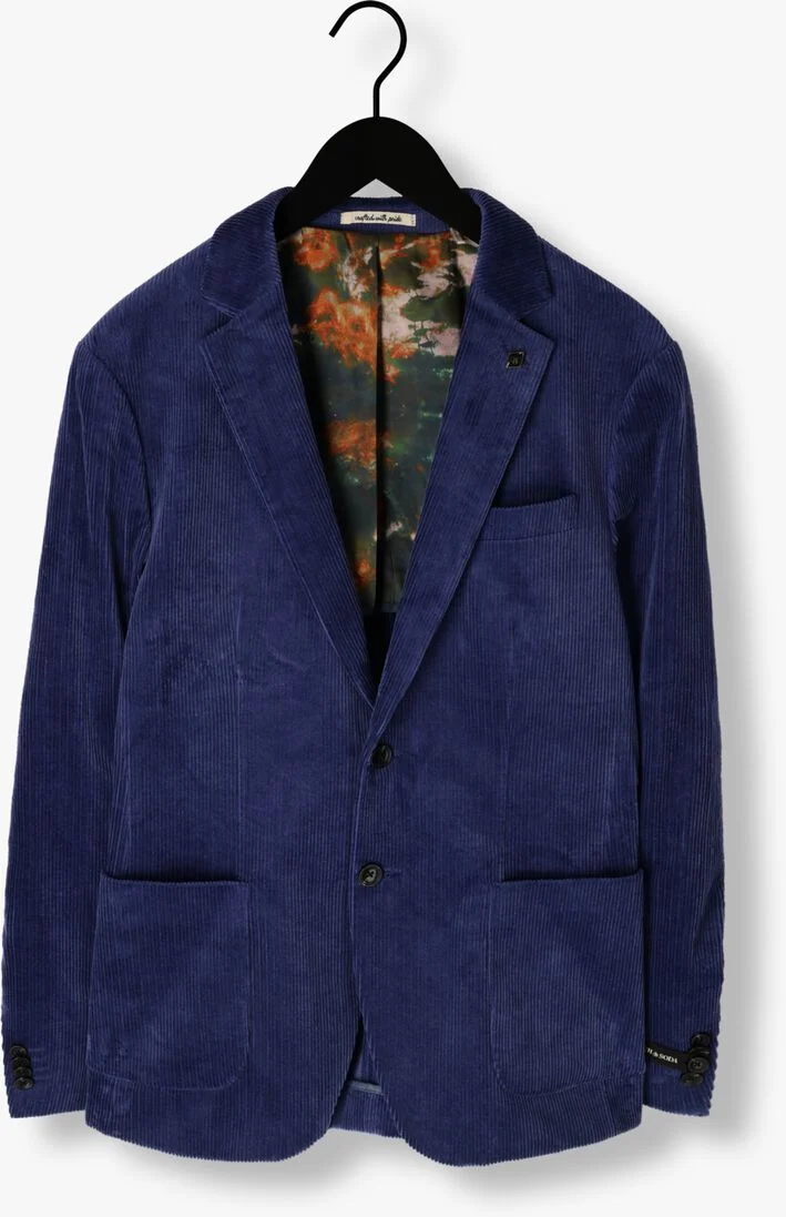 SCOTCH & SODA blauwe scotch & soda colbert regular fit unconstructed corduroy blazer