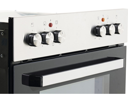 PKM ovenset met elektrische roestvrijstalen kookplaat BIC3 I-KP-IX-2/2, bruikbaar volume 55 l