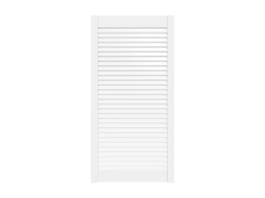 Porte d'armoire à persiennes blanc 99,3x49,4 cm pin massif