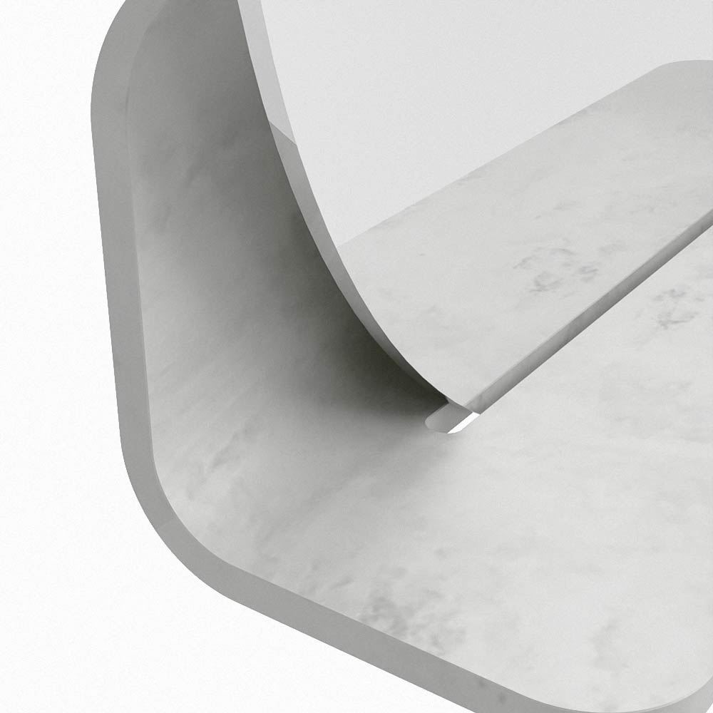 Mondiaz Spot spiegel rond Ø40cm met planchet opalo