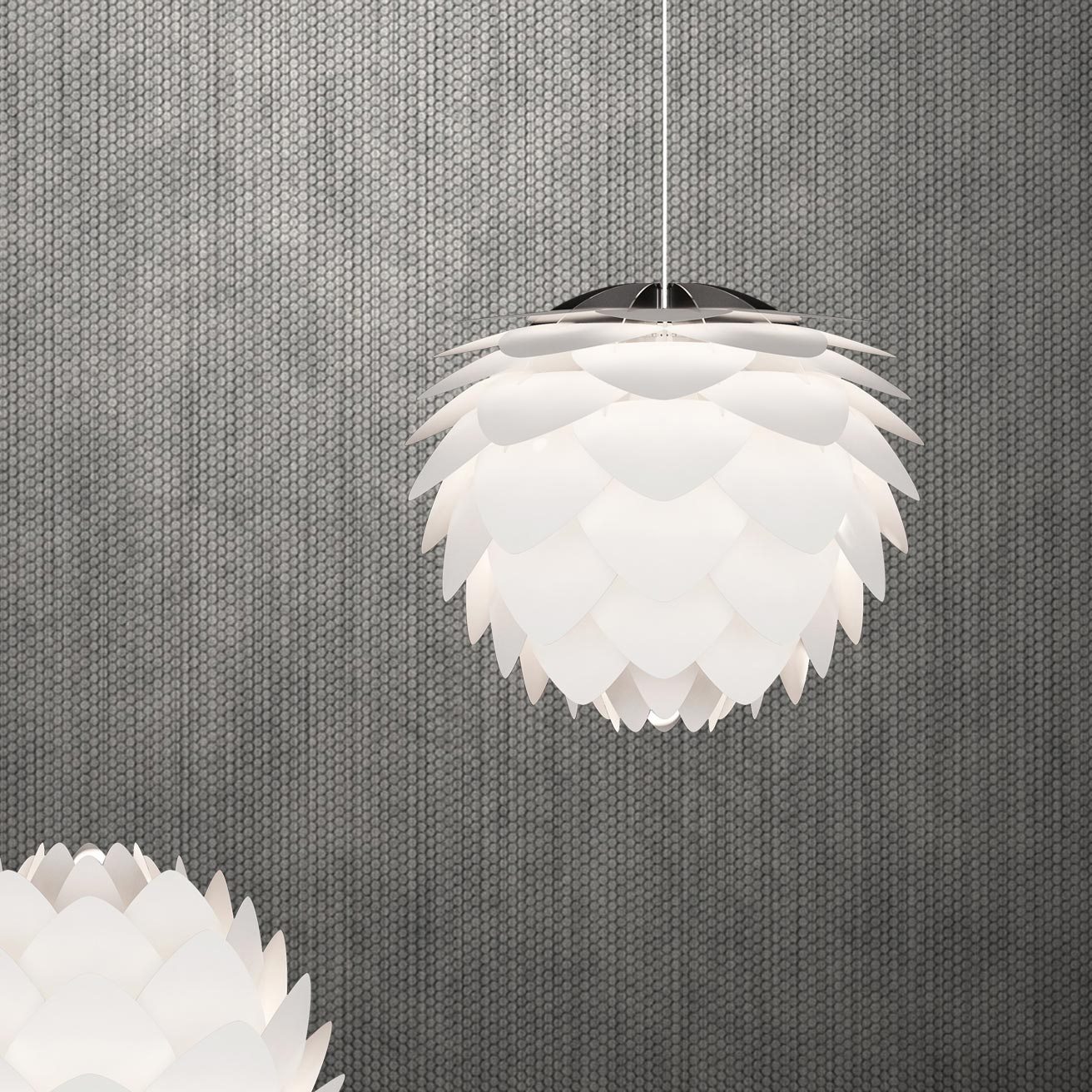 Hanglamp Silvia Ø50 cm koordset wit Zwart