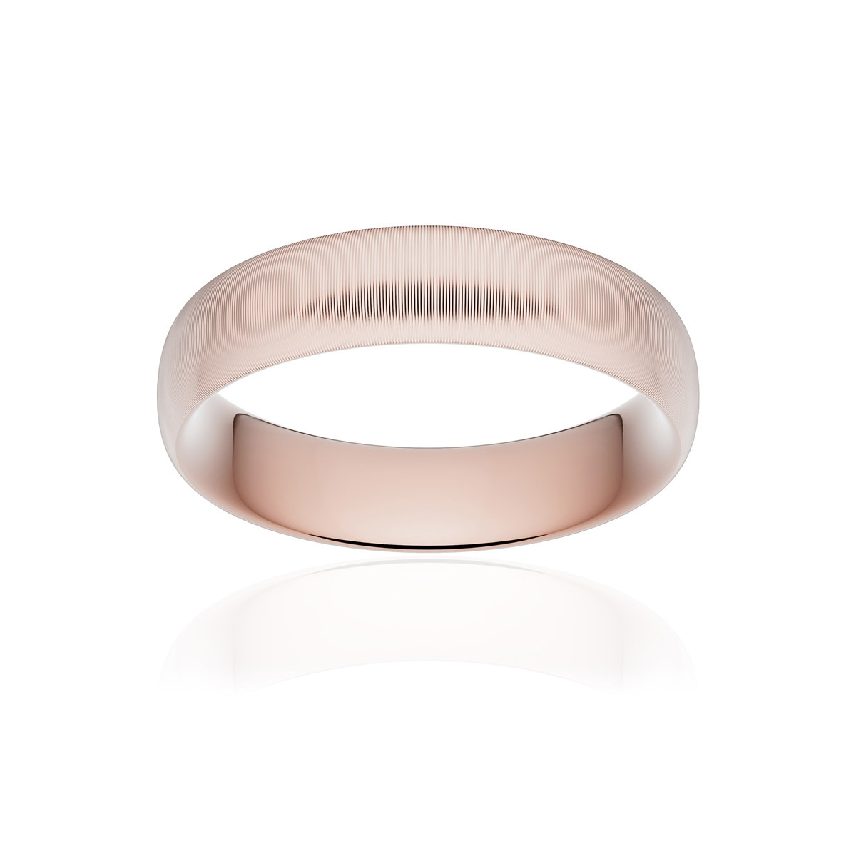 Alliance or 375 rose mat ruban confort 5,5mm