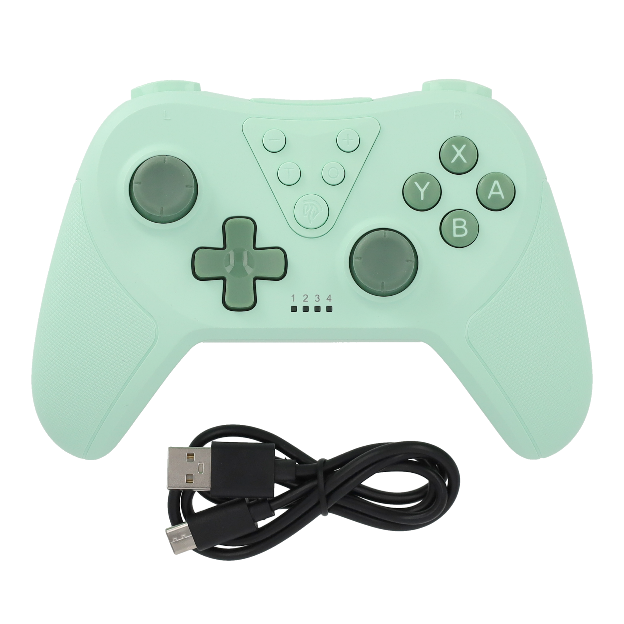 Kabelloser Bluetooth 5.0 Wireless Grip Game Controller für Nintendo Switch / Switch 2 / Windows (T37 / VG-M019) - Grün