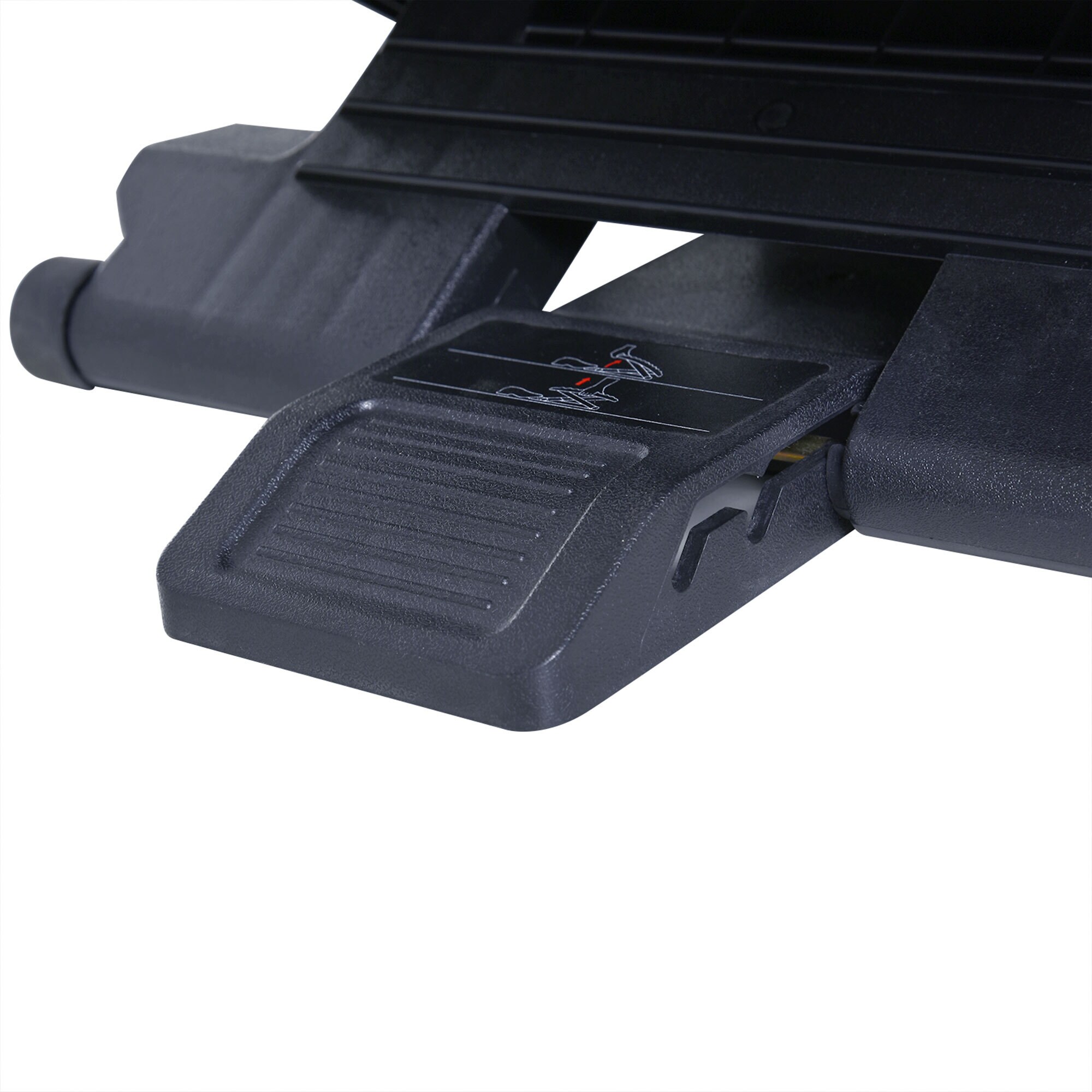 HOMCOM Fußstütze verstellbar schwarz 45 x 34 x 10-16,5 cm (BxTxH)