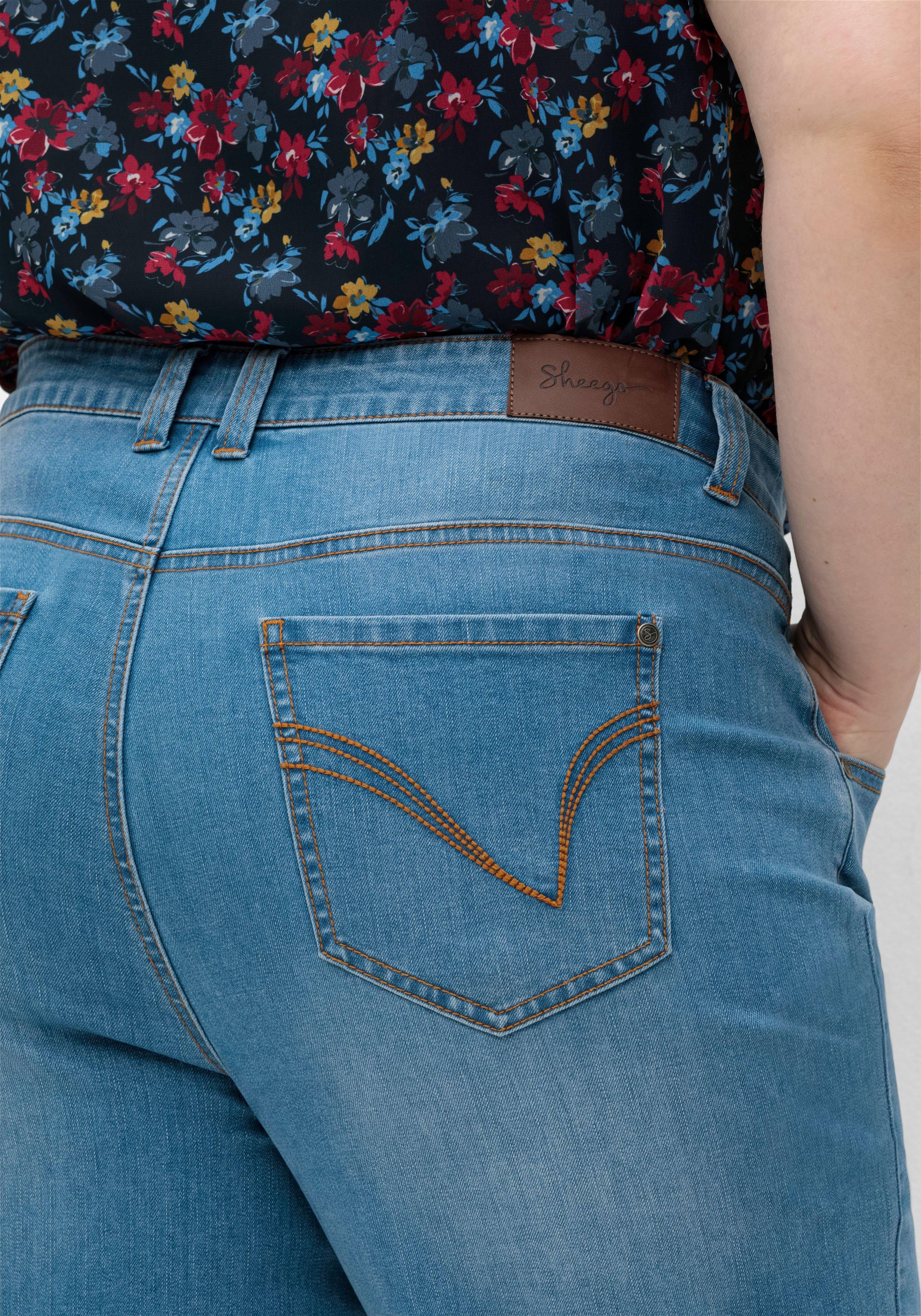 Gerade Jeans mit Shaping-Einsatz