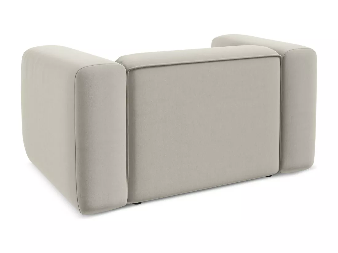 Fauteuil en velours - perle - EKAHI