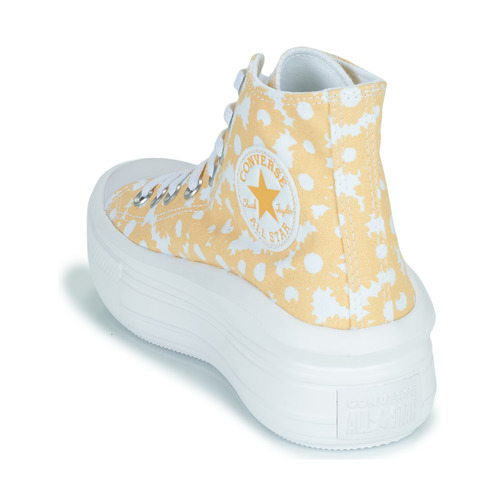Converse - CHUCK TAYLOR ALL STAR MOVE FLORAL PLATFORM LO-FI CRAFT HI - Jaune