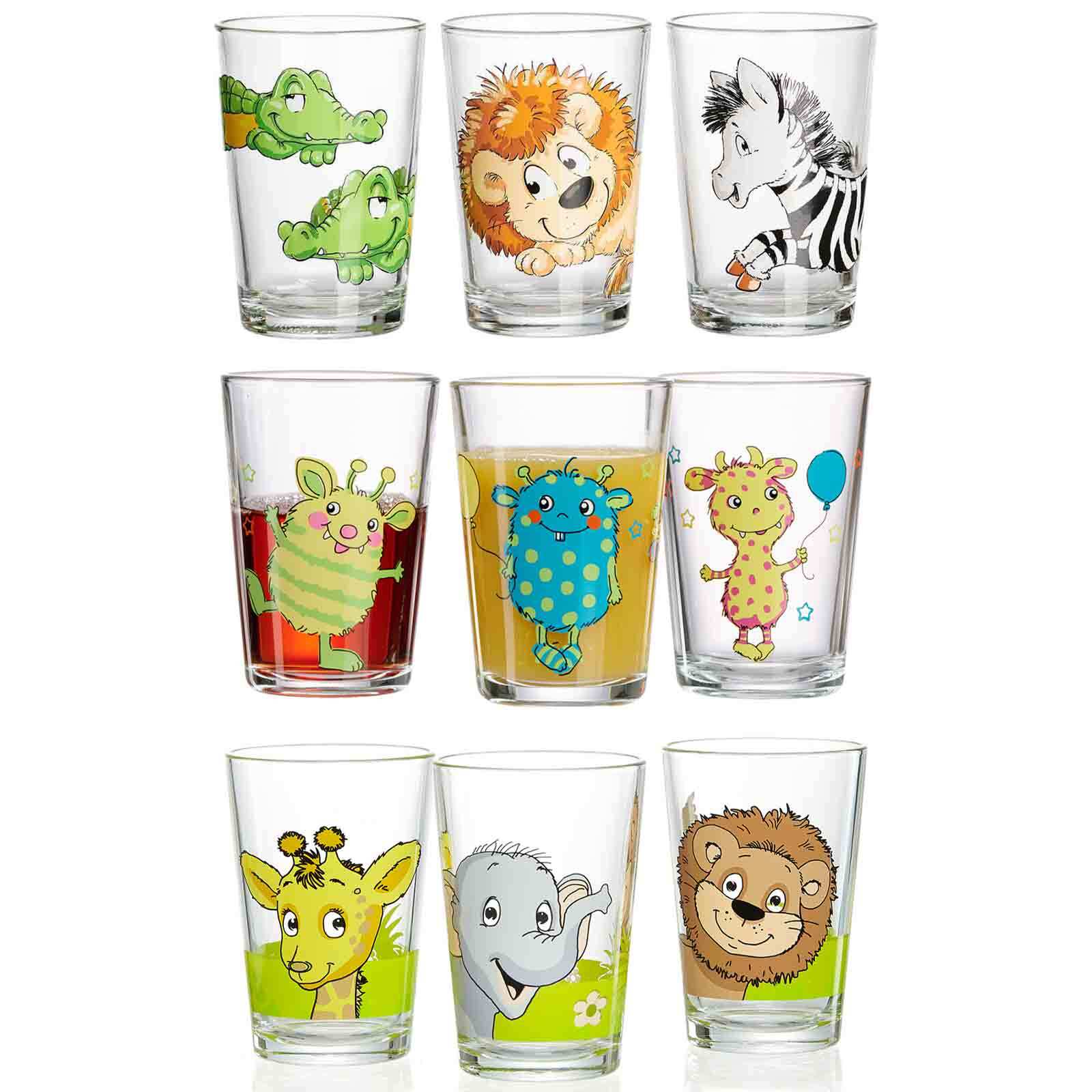 Ritzenhoff & Breker Kindergläser verschiedene Motive 205 ml 9er Set
