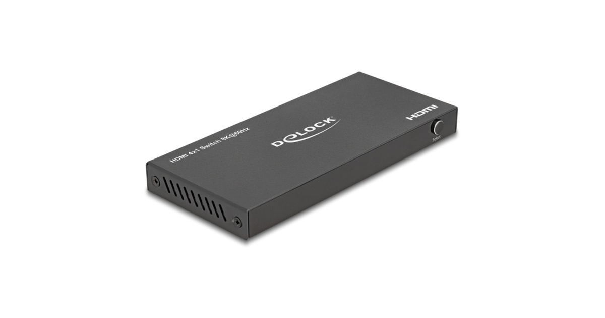 DeLOCKHDMI Switch 4 x HDMI in to 1 x HDMI out 8K 60 Hz  (Zwart)