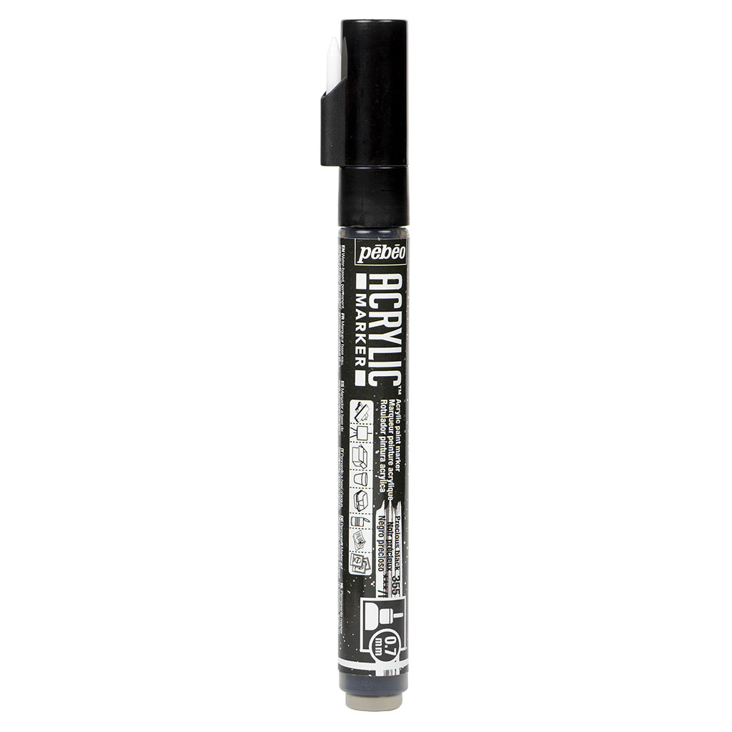Marqueur peinture acrylique noir précieux 0.7mm