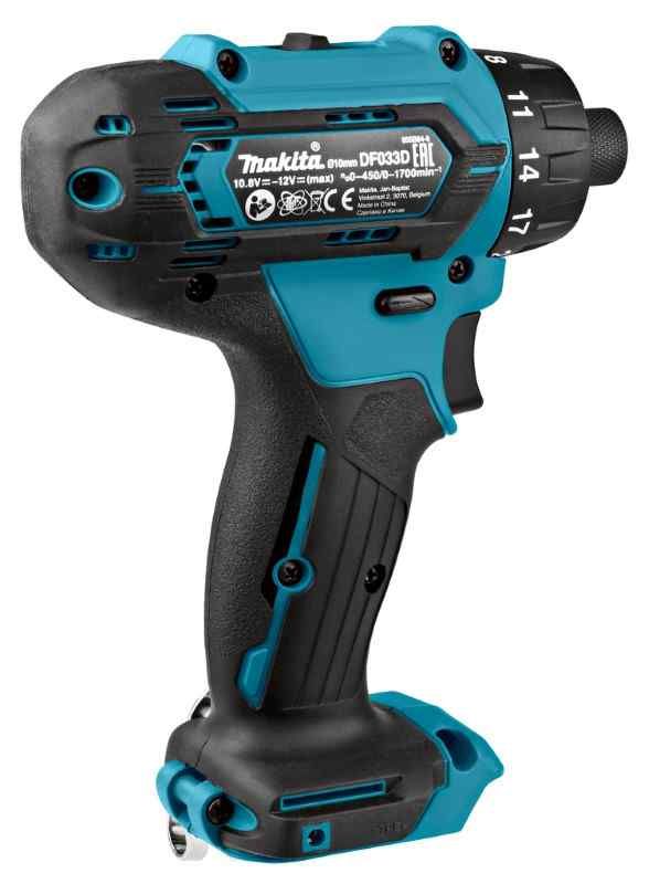 Makita DF033DZJ 12 V Max Boor-/schroefmachine zonder accu's en lader, in mbox