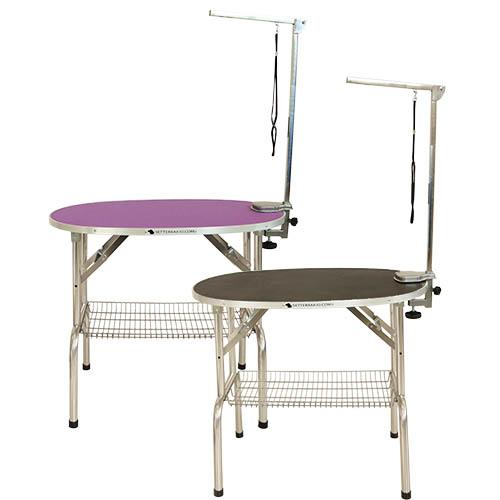 Mesa dobrável oval, mesa dobrável oval preta