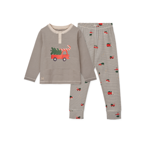 Liewood Wilhelm Pyjamassæt, Holiday Vehicle/Stripe Navy, 98 cm