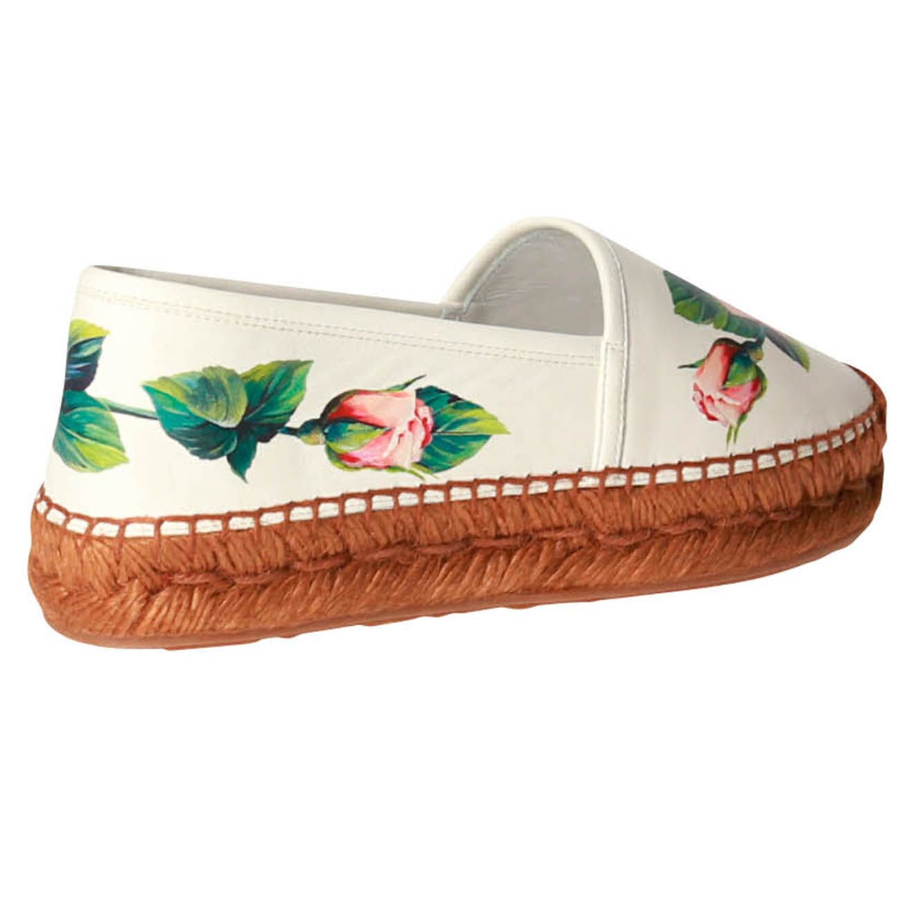 Dolce & Gabbana Espadrilles Filipa en Cuir blanc/rose