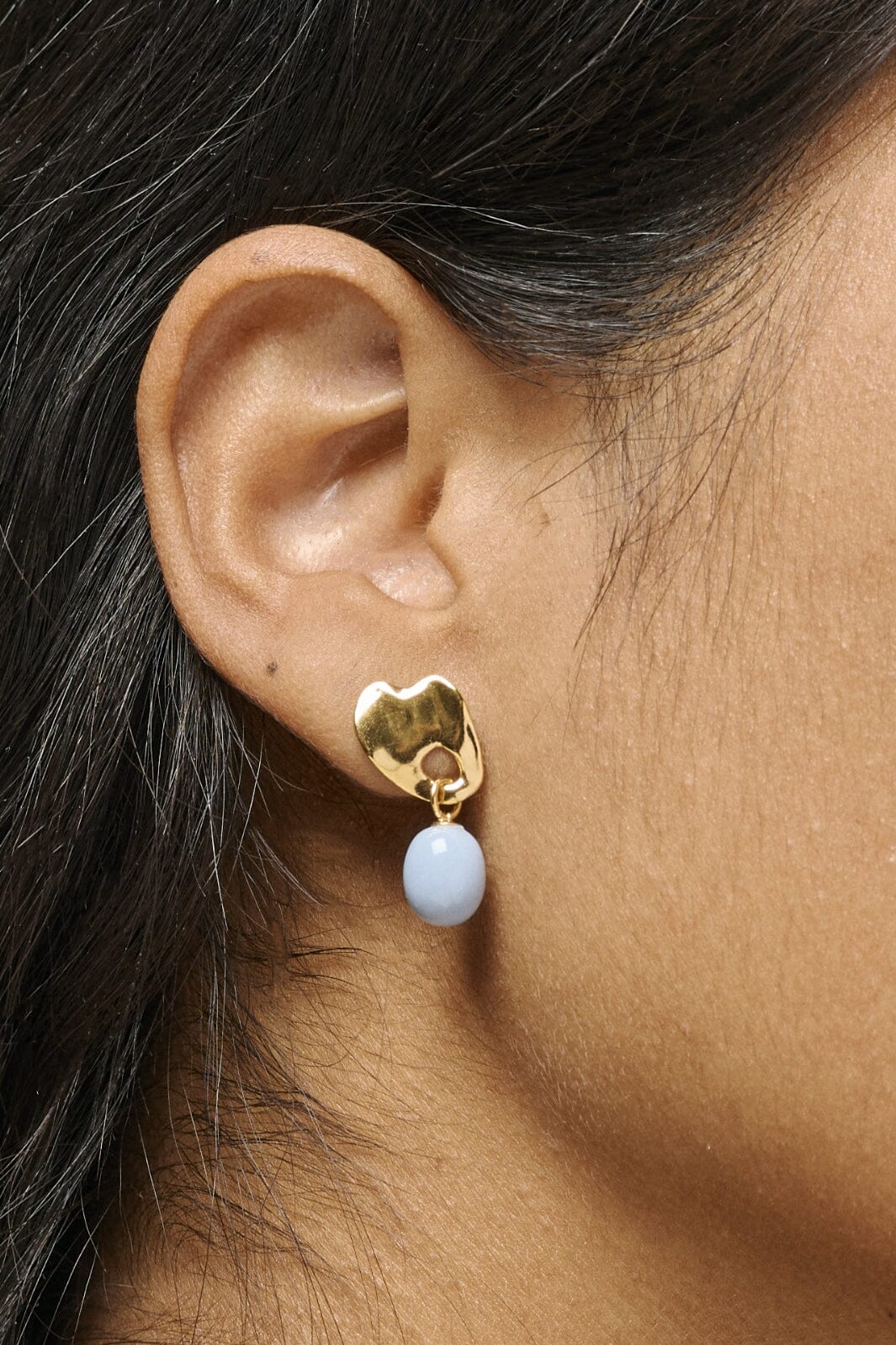 Enamel Copenhagen Earrings, Aida steel blue