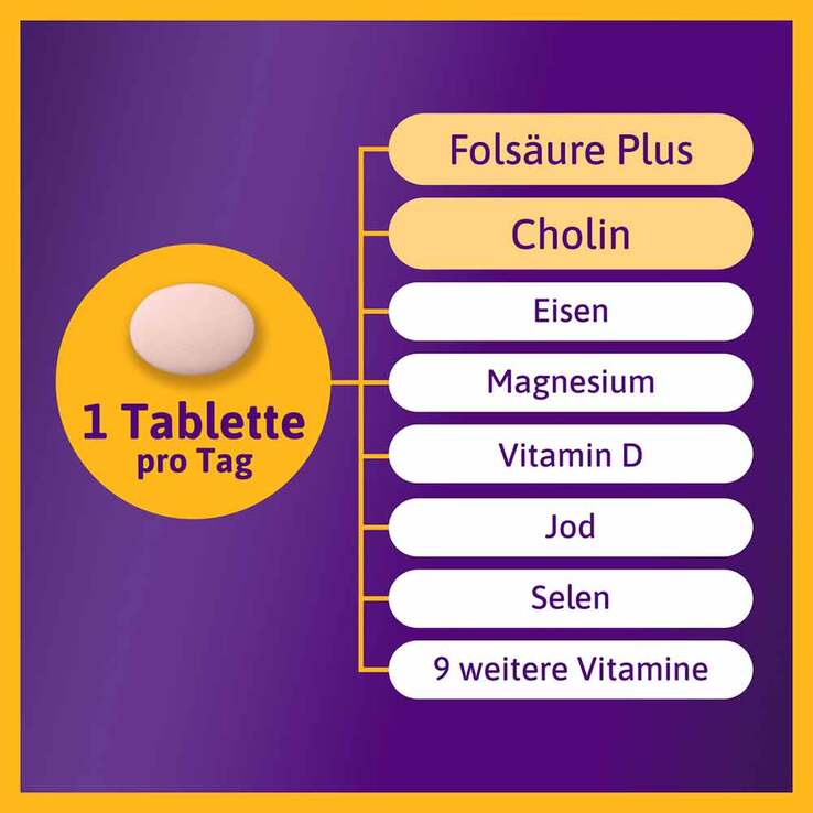 Femibion 1 Frühschwangerschaft Tabletten – 28 Stück in der 4-Wochen-Packung, 28 St