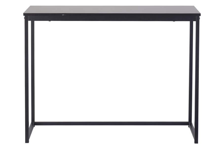 Bordeaux konsollbord Sort plate med metallunderstell.