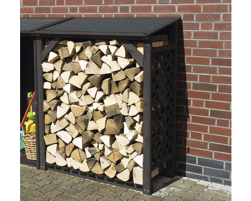 Uitbreidingselement voor promadino Speyer brandhoutberging 118,5 x 68 x 148 cm antraciet