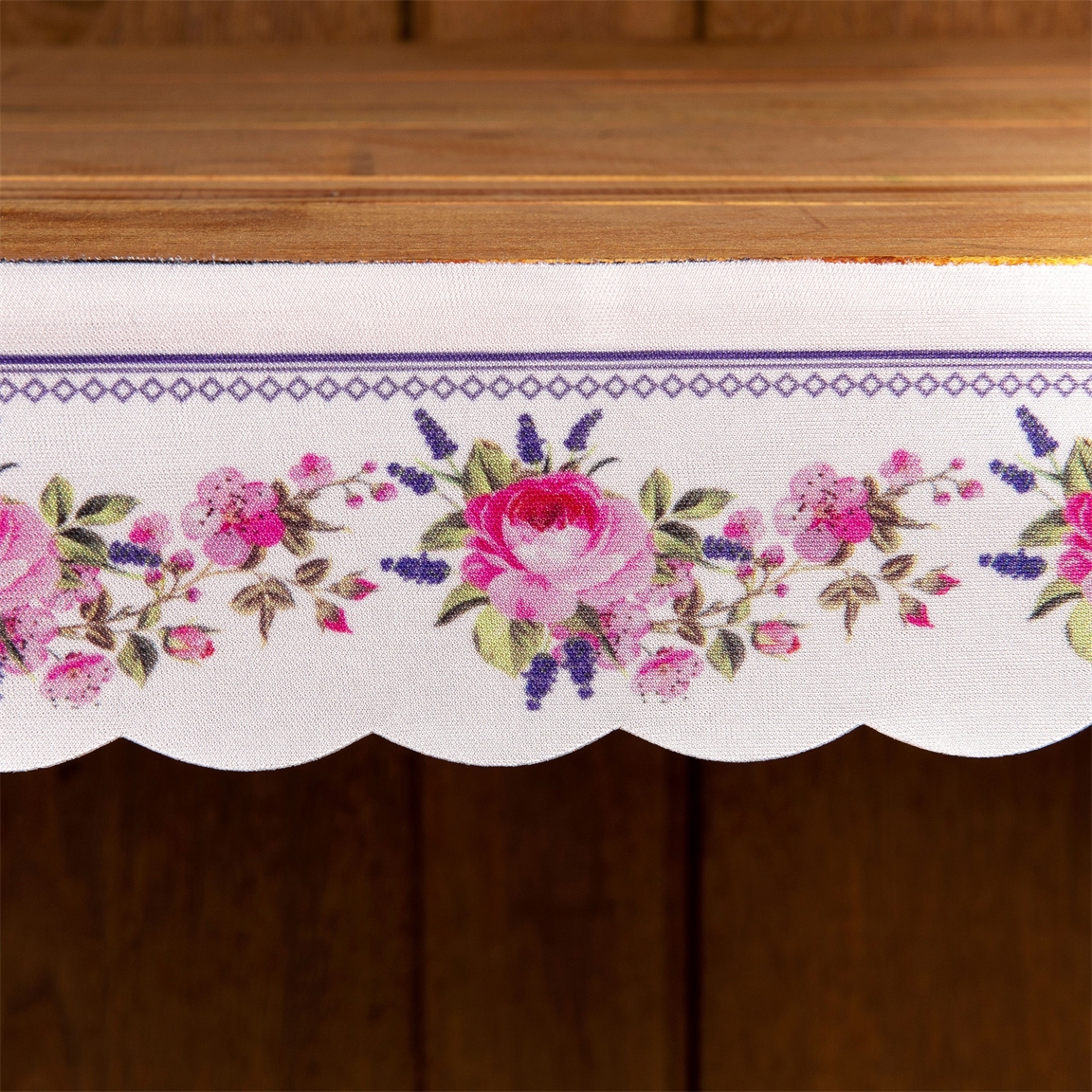 Bordure d’étagère roses