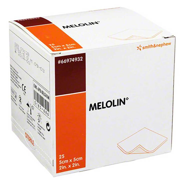 Melolin 5x5cm Wundauflagen s, 25 St