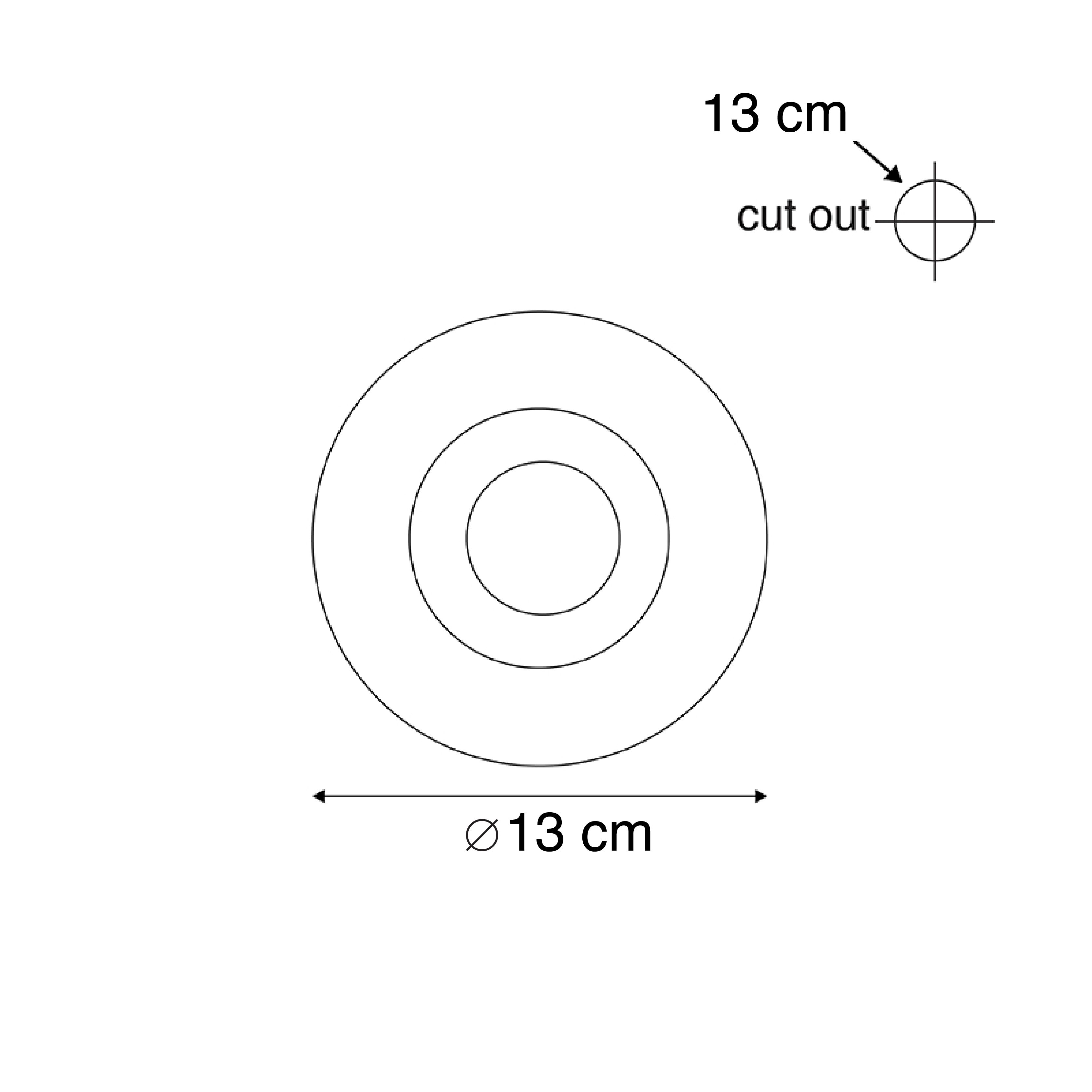 Inbouwspot wit 13 cm rond - Gypsy Stucco