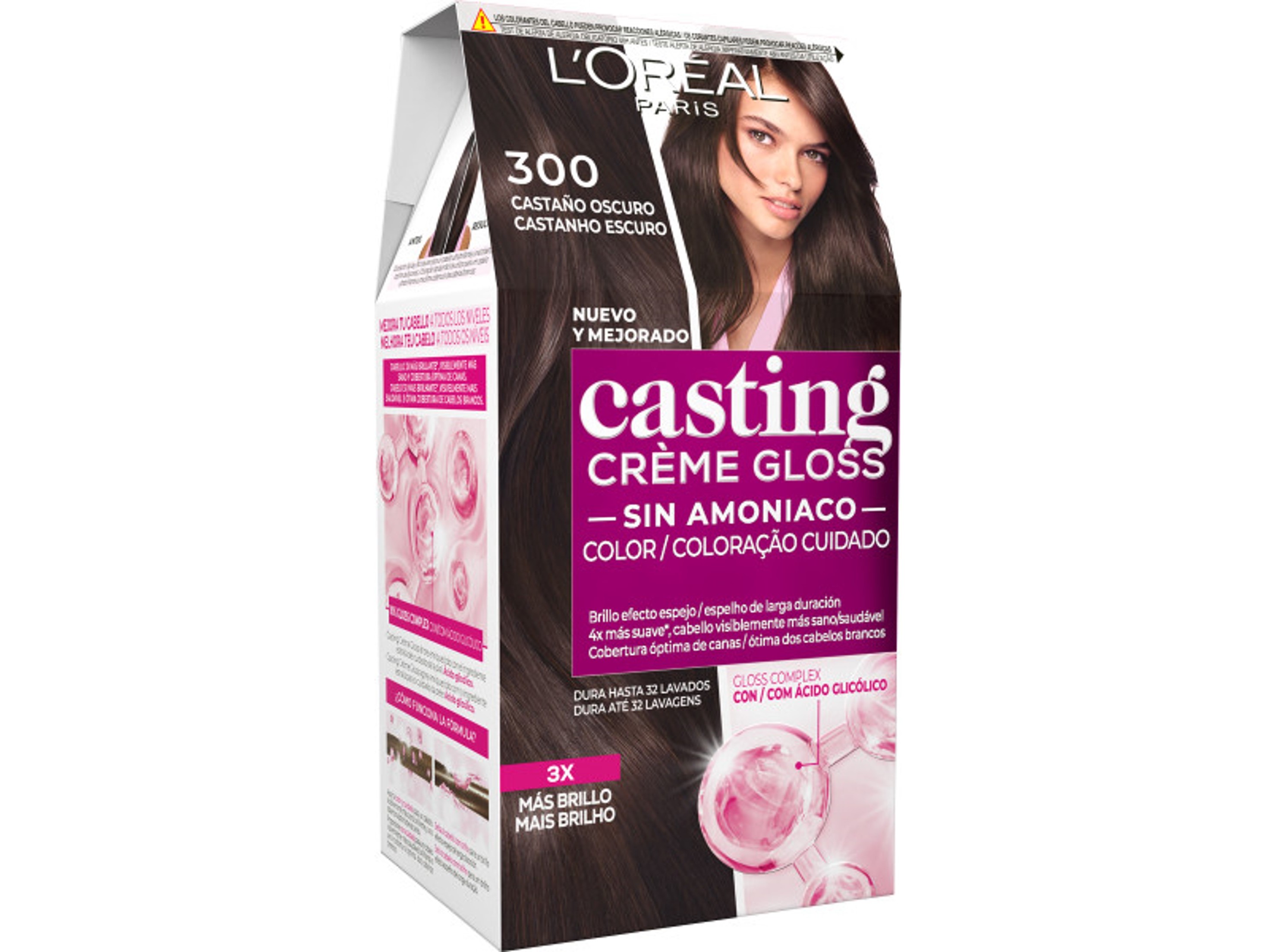 COLORAÇÃO CASTING TEMPORÁRIA CREME GLOSS Nº300 CASTANHO ESCURO UN