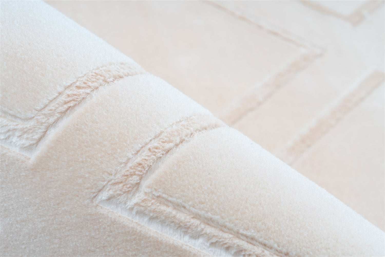 Kortpolig vloerkleed Blissique Cream Modern, Classic 120 x 170 cm