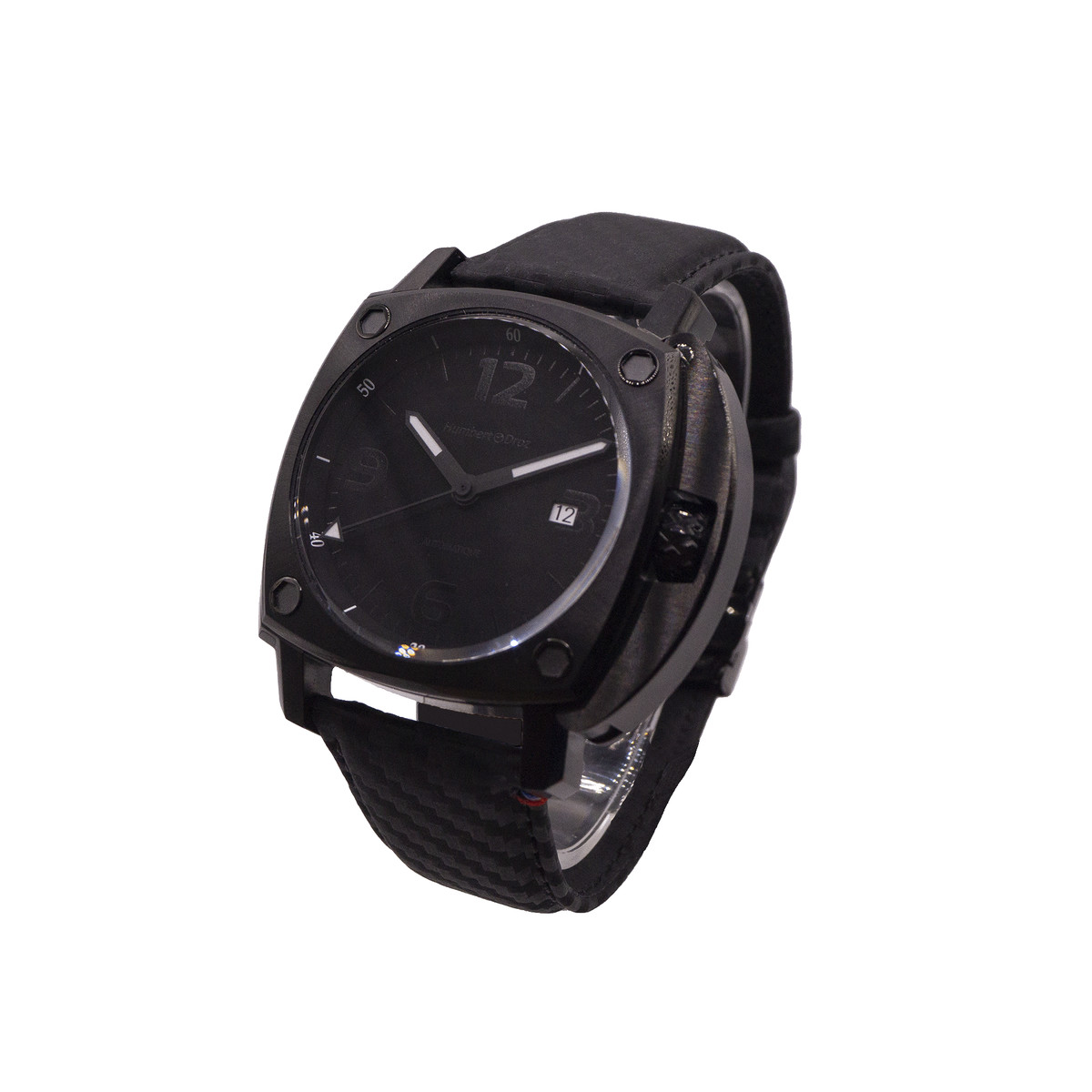 Montre HUMBERT-DROZ hd11 homme automatique, bracelet cuir noir