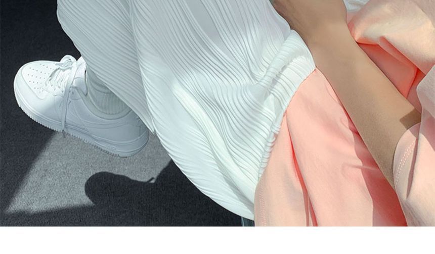 Nightbell - Hoge taille effen gesmokte shorts