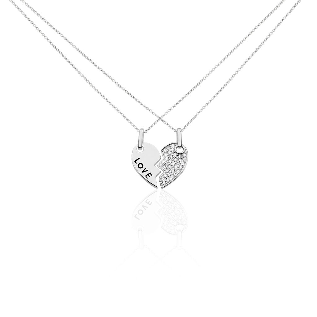 Duo De Colliers Argenc Caoimhe Oxyde