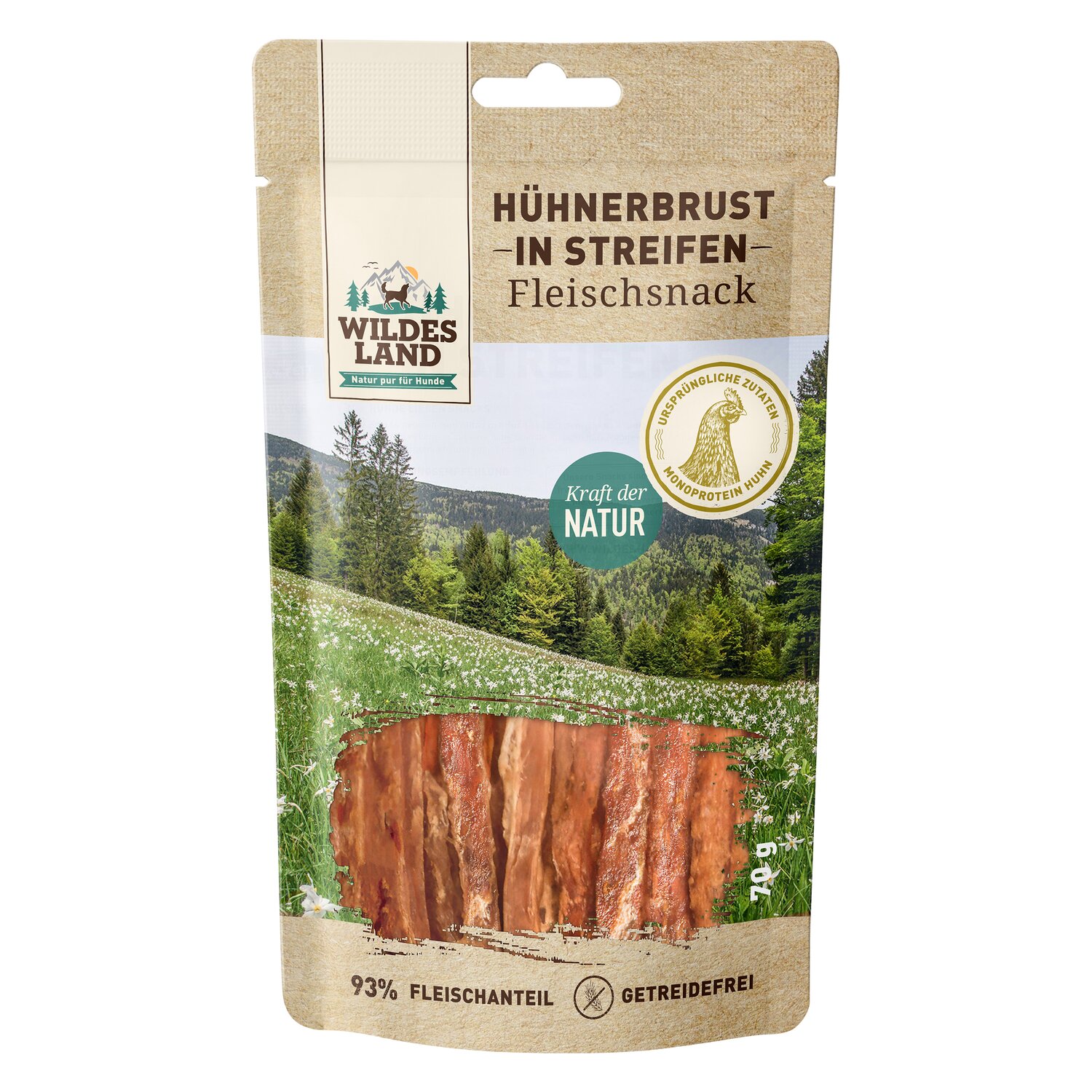 WILDES LAND Fleischsnack in Streifen - Huhn