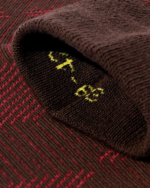 chaussettes hommes 1 paire rayures graphiques violet foncé