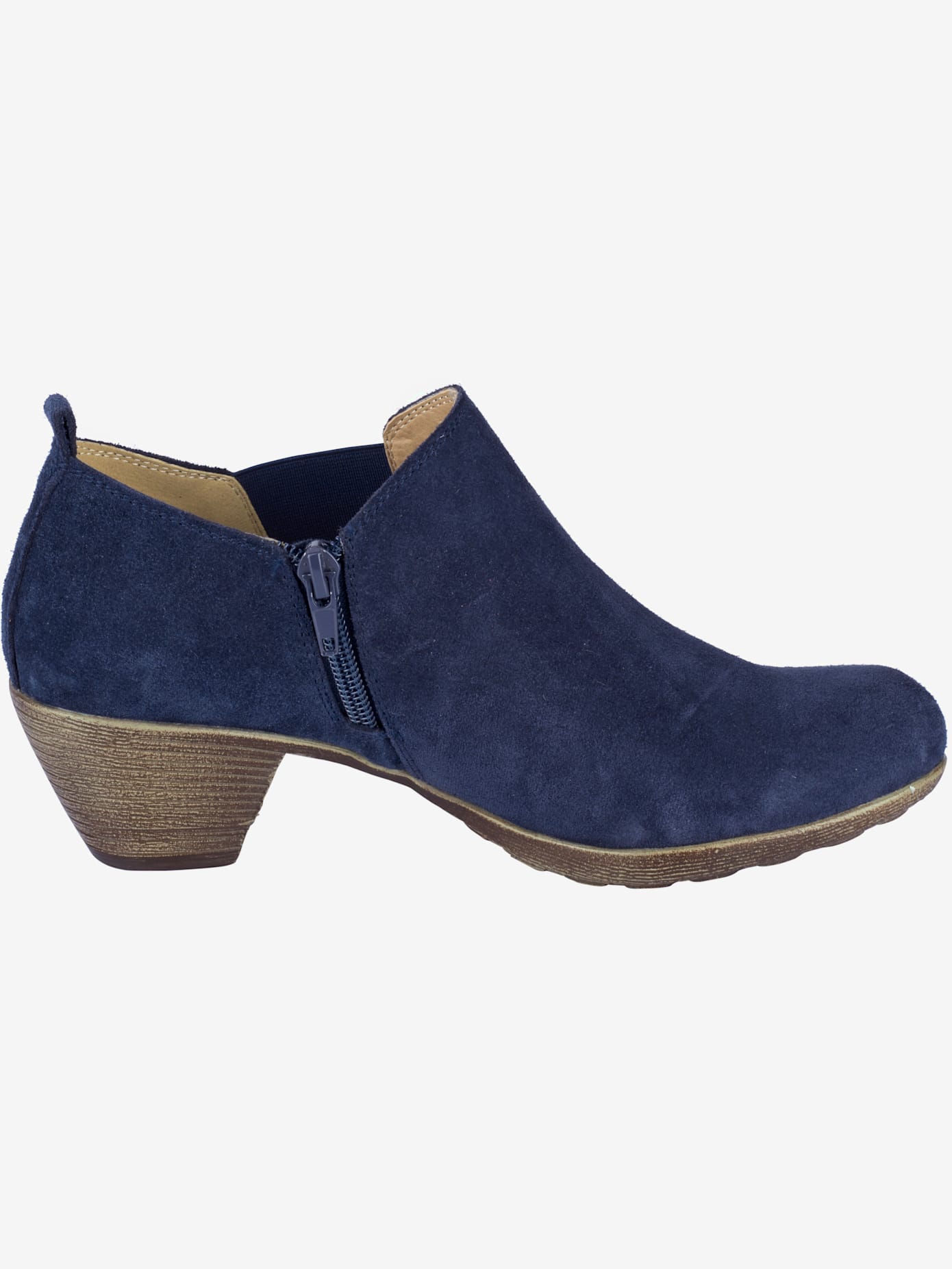 Bottines cuir velours de vache.