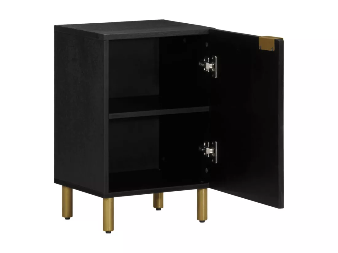 Armoire de salle de bain noir 38x33x58 cm bois d'ingénierie