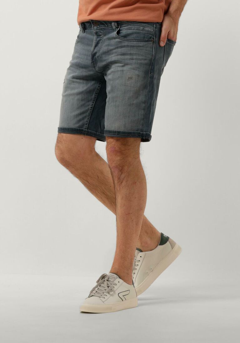 CAST IRON donkergrijze cast iron shorts shiftback shorts true blue grey